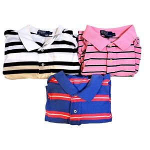 Polo Ralph Lauren Men's Polo Shirts‎ Lot of 3 Striped Short Sleeve Size XL